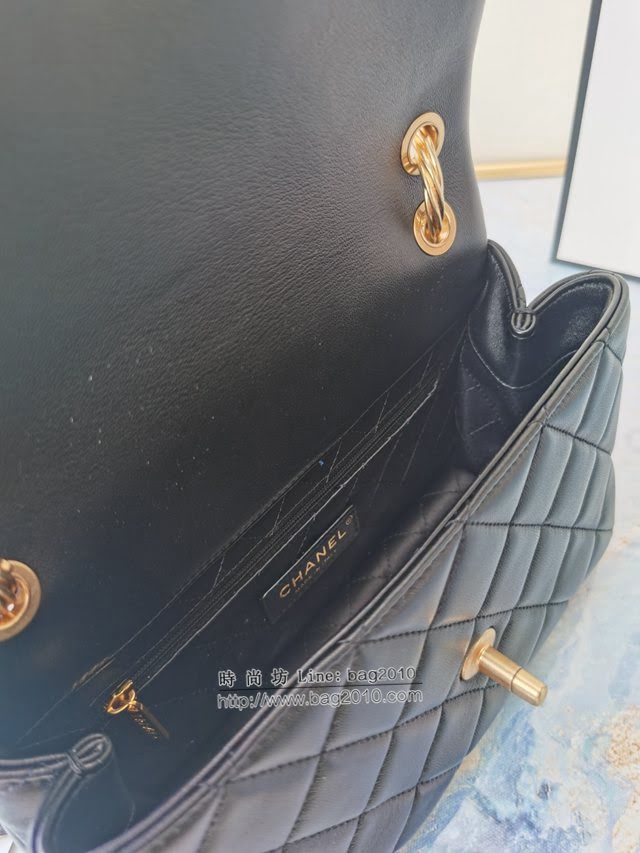 Chanel女包 香奈兒專櫃最新款羊皮金屬鏈條裝飾把柄女包 Chanel手拎斜挎鏈條包 AS2044  djc4141